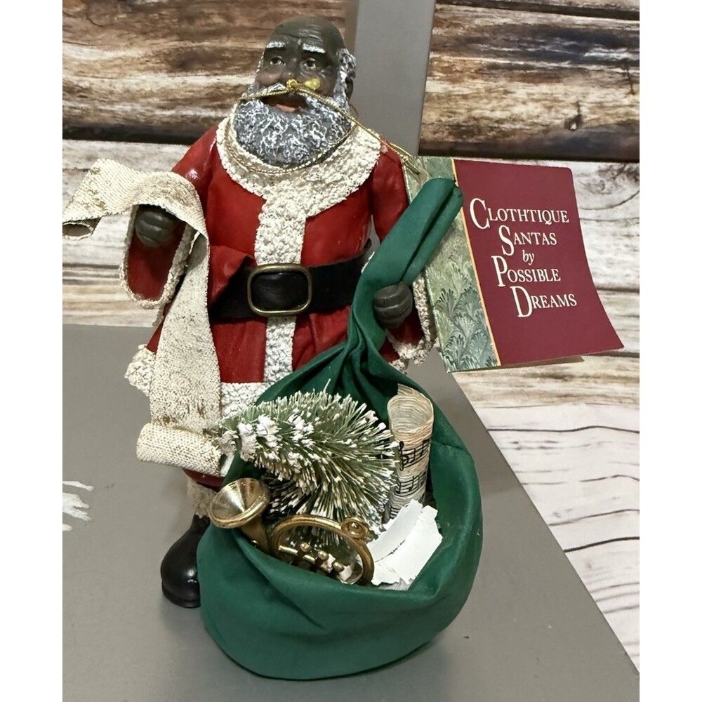 1989 Possible Dreams "African American Clothtique Santa"